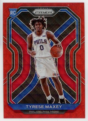 Tyrese Maxey 2020 Panini Prizm Red Wave Rookie Card #256
