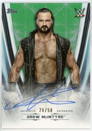 2020 Drew McIntyre WWE Topps /50 Green Auto Card #A-DM