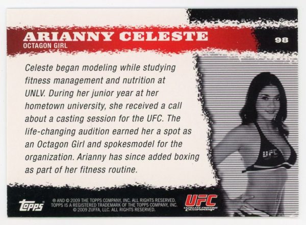 2009 Arianny Celeste UFC Topps Round 1 Rookie Card #98
