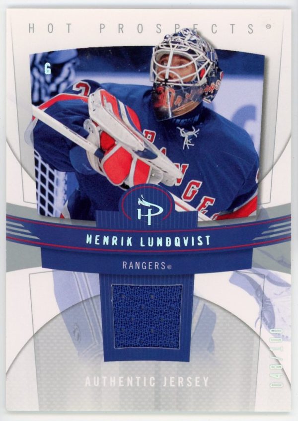Henrik Lundqvist 2006-07 Fleer Hot Prospects Jersey Card /100 #65