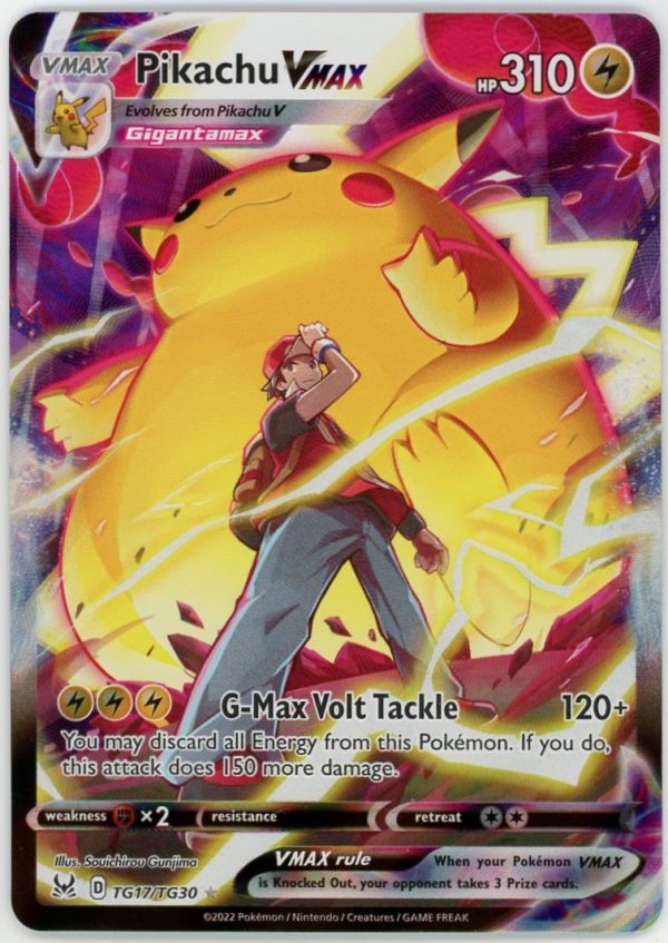 Pikachu VMAX Pokemon Lost Origins Full Art Ultra Rare TG17/TG30