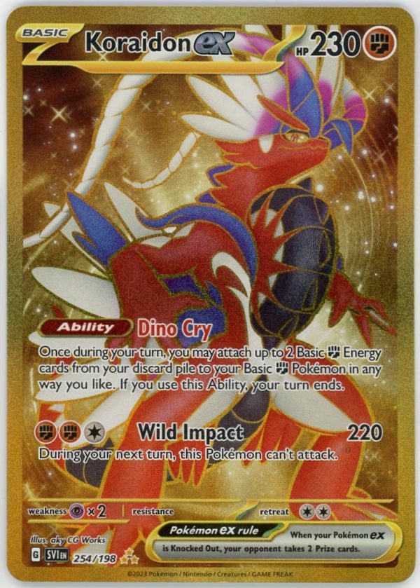 Koraidon EX Pokemon Scarlet & Violet Gold Rare 254/198