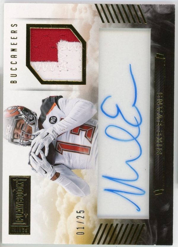 Mike Evans Buccaneers 2015 Panini Playbook 1/25 Auto Patch #SM-ME