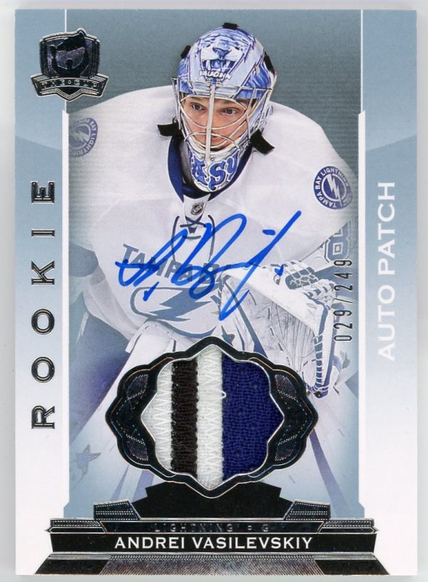 Andrei Vasilevskiy 2014-15 UD The Cup Rookie Auto Patch /249 #124