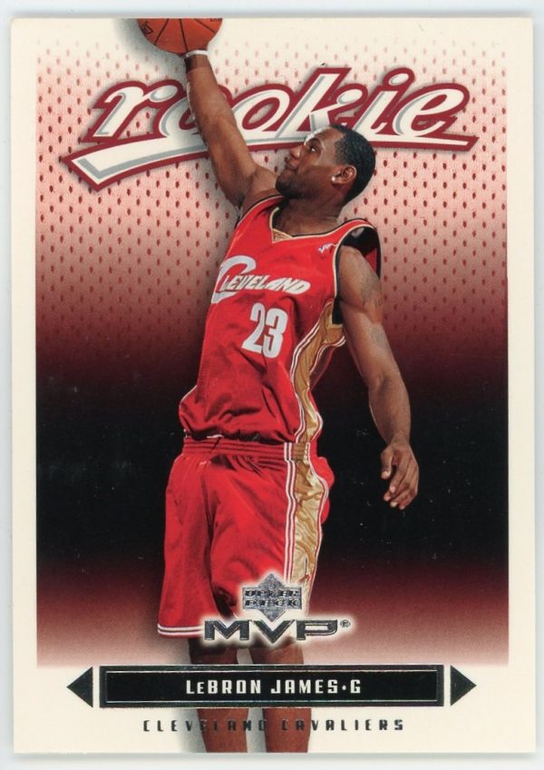 Lebron James Cavaliers 2003 UD MVP basketball Rookie Card #201