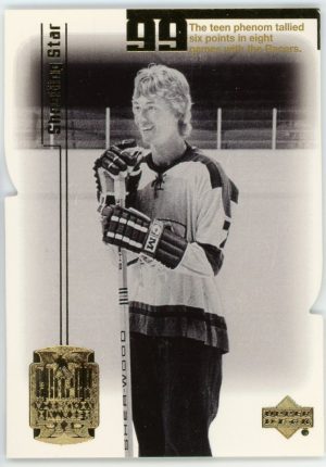 Wayne Gretzky Oilers/Racers 1999 UD Shooting Stars 58/99 Die Cut #9