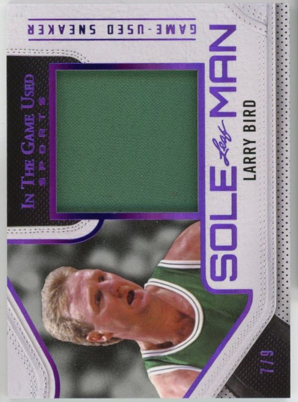 Larry Bird 2020 Leaf In The Game Used Sports Sole Man Game Used Sneaker 7/9 - Card #SM-07
