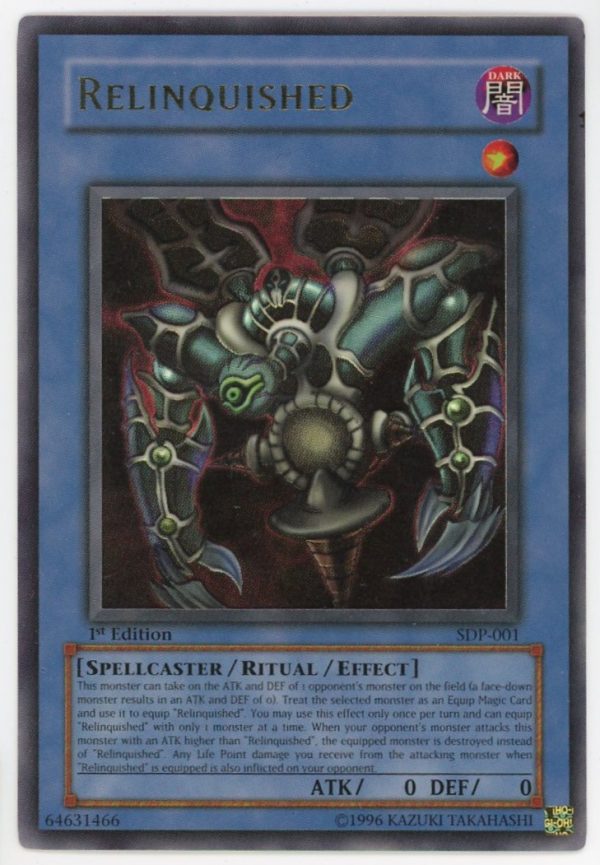 Yugioh Relinquished SDP-001 Ultra Rare 1st Edition NM