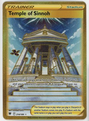 Pokemon Temple Of Sinnoh Gold Secret Rare 214/189 Astral Radiance Card