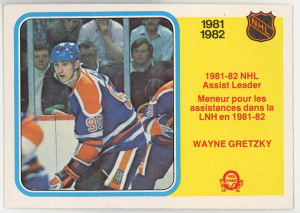 Wayne Gretzky Oilers 1982-83 OPC Assist Leader Card #240