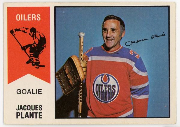 Jacques Plante Oilers 1974-75 O-Pee-Chee WHA Card #64