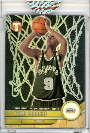 Tony Parker 2001-02 Topps Pristine Uncommon RC Refractor /750 Card #109