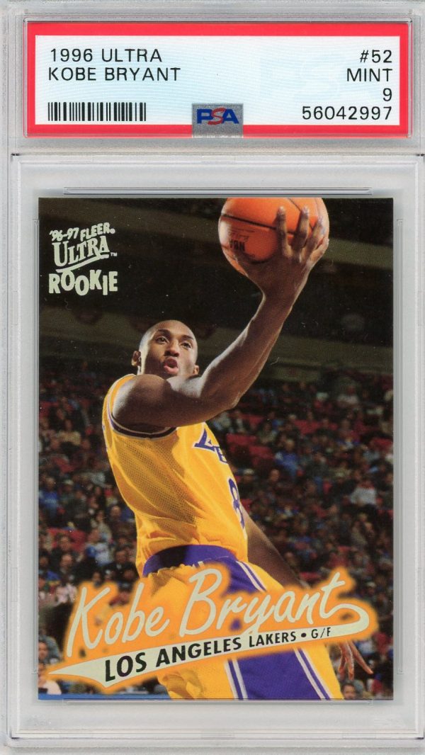 1996-97 Kobe Bryant Lakers Fleer Ultra Rookie PSA 9 Card #52