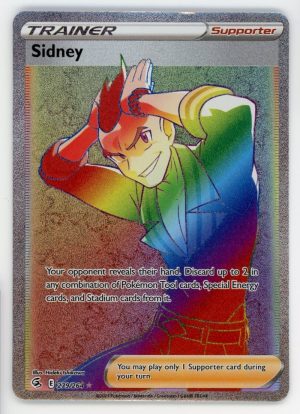 Pokemon Trainer Sidney 279/264 Fusion Strike Rainbow Secret Rare NM