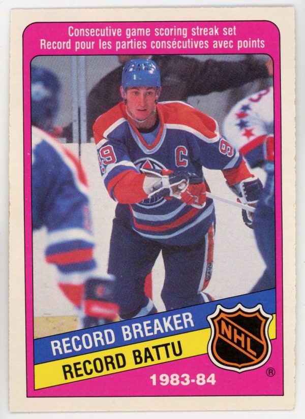 Wayne Gretzky 1984-85 OPC Record Breaker Card #388