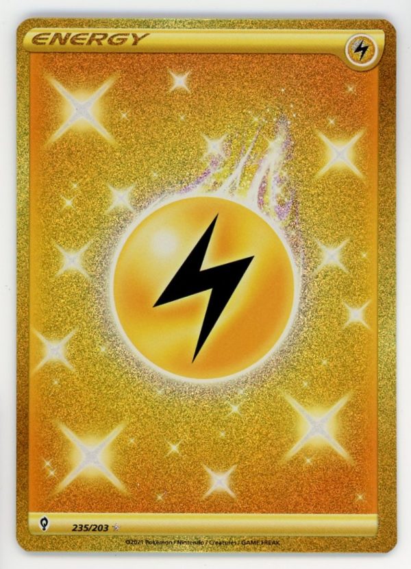 Pokemon Lightning Energy 235/203 Evolving Skies Gold Secret Rare NM
