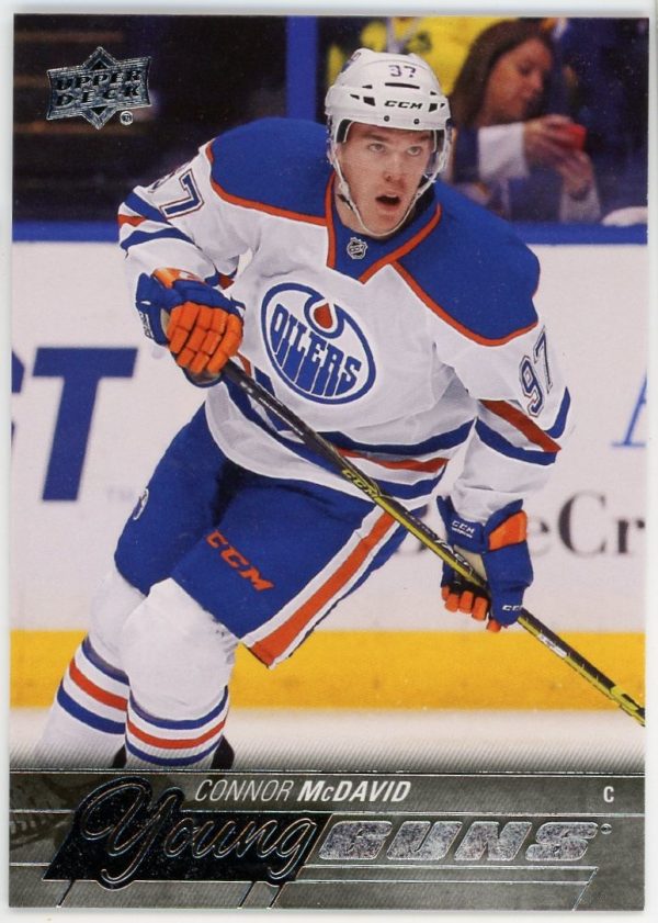 Connor McDavid Oilers 2015-16 UD Young Guns Rookie Card #201