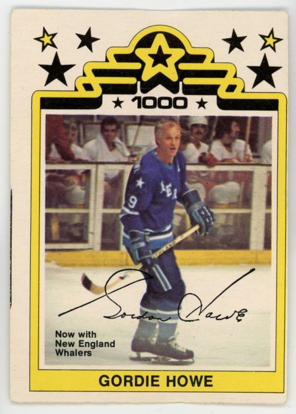 Gordie Howe Aeros 1977-78 OPC WHA 1000th Goal Card #1