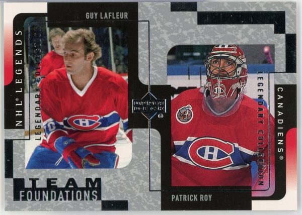 Guy Lafleur Patrick Roy Canadiens 2000 UD Team Foundations /100 Card #73