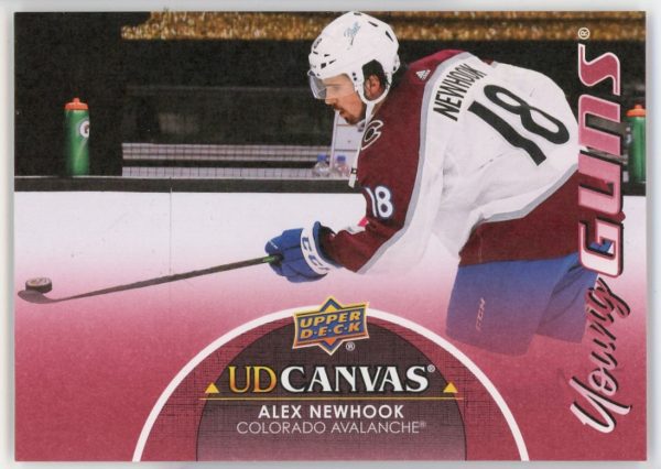 Alex Newhook Avalanche 2021-22 UD Canvas Young Guns Rookie Card #C112