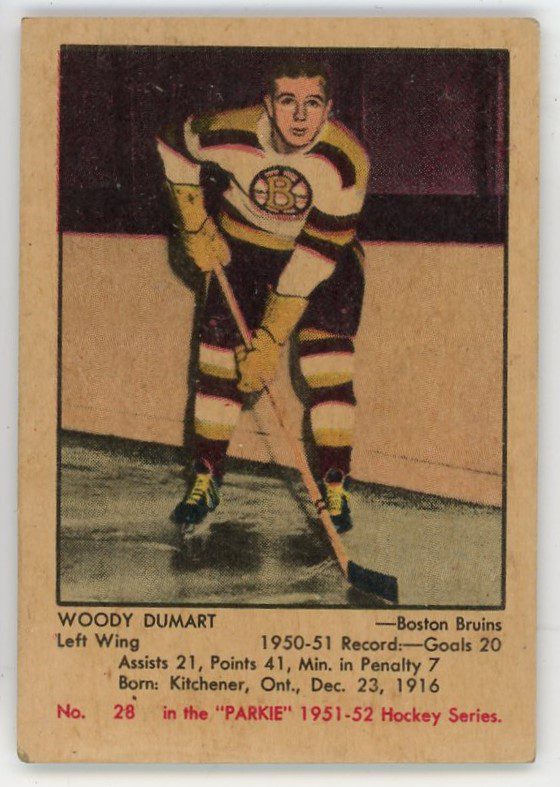 Woody Dumart 1951-52 Parkhurst #28