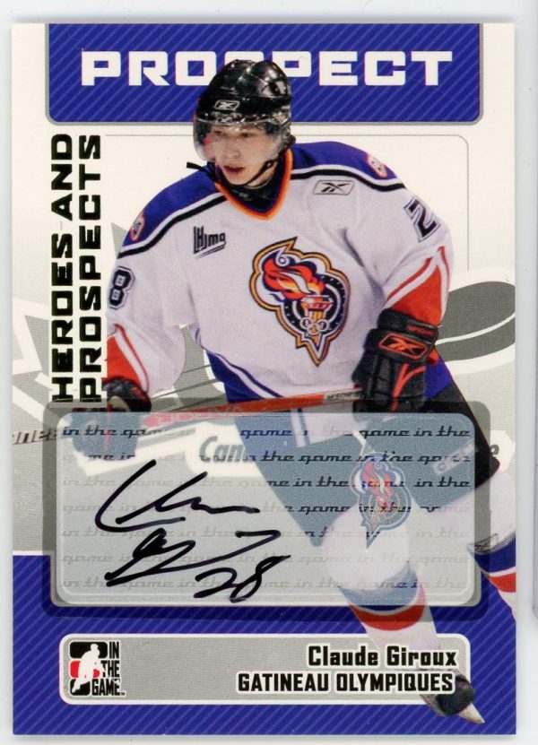 Claude Giroux 2006-07 ITG Heroes and Prospects Autographed Rookie