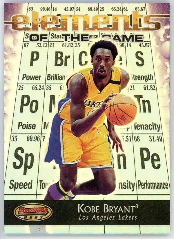 Kobe Bryant Lakers 2000-01 Bowmans Best Elements of the Game Card #EG12
