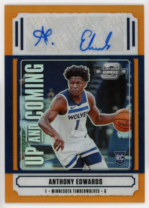 Anthony Edwards 2020 Panini Contenders Optic Up And Coming Rc AUTO 7/25 #UC-AED