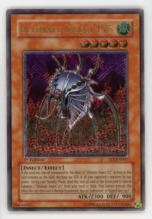 Yugioh Ultimate Insect LV5 FET-EN007 ULTIMATE RARE 1st Edition NM