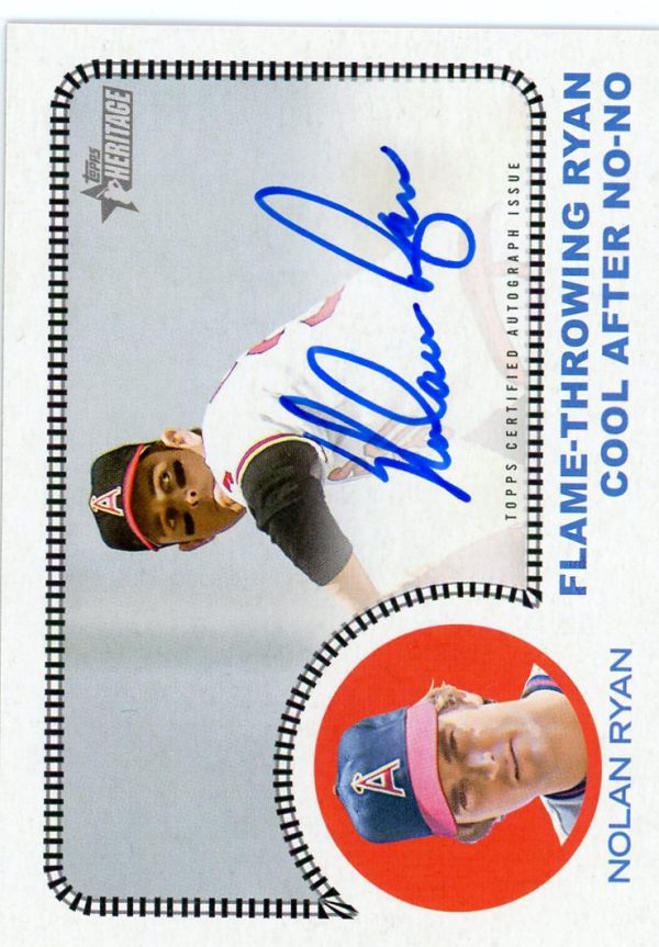 Nolan Ryan Topps Heritage High Numbers All Above Auto SSP /5 AAA-NR1