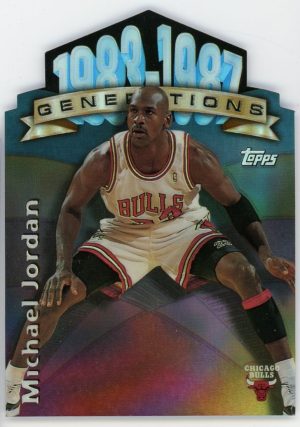 Michael Jordan Bulls 1997-98 Topps Generations REFRACTOR Die-Cut Card #G2