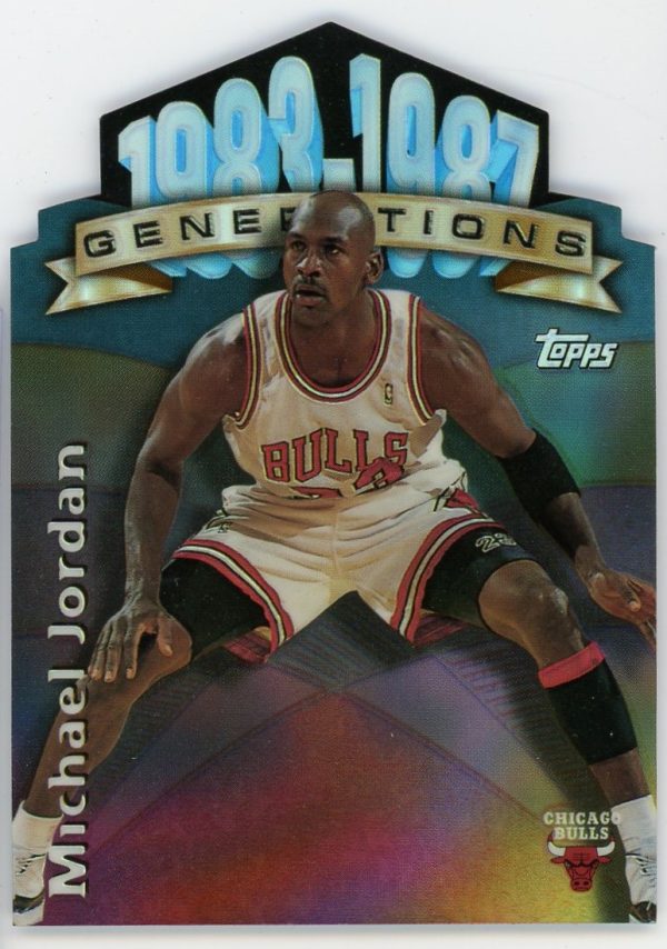 Michael Jordan Bulls 1997-98 Topps Generations REFRACTOR Die-Cut Card #G2