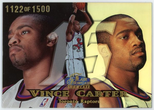 Vince Carter Raptors 1998-99 Flair Showcase Row 1 Rookie /1500 RC #25