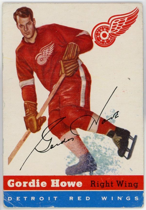 Gordie Howe Red Wings 1954-55 Topps Card #8