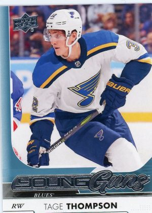 Tage Thompson 2017-18 UD Series 1 Young Guns #228