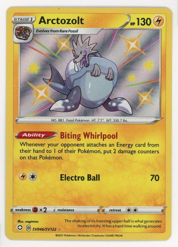 Pokemon Shiny Arctozolt SV046/SV122 Shining Fates Holo Rare