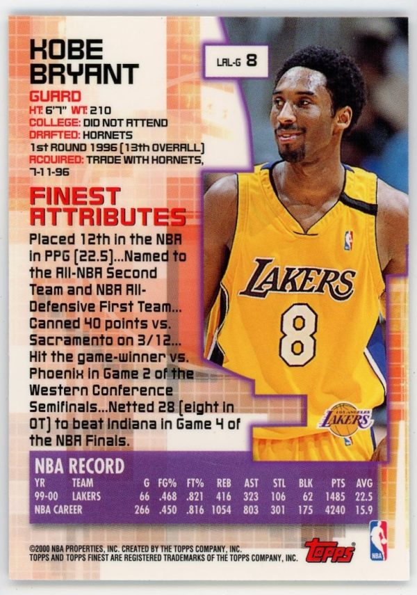 Kobe Bryant 2000 Topps Finest #8