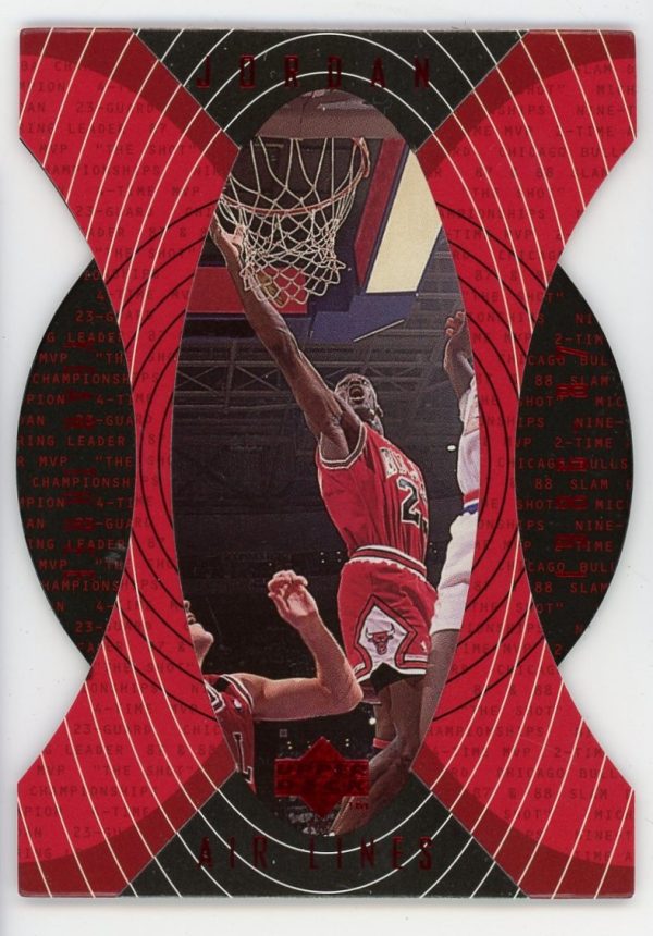 1998 UD Michael Jordan Red Air Lines Die Cut Card #AL3