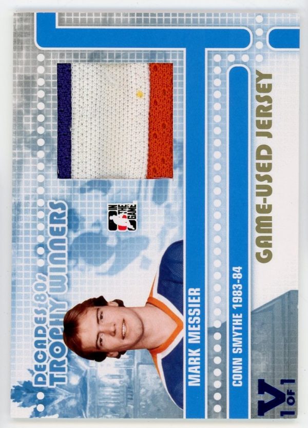 Mark Messier 2010-11 ITG Gold Version Game Used Patch 1/1 Card #TWJ-I4