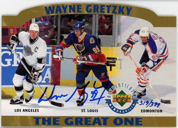 Wayne Gretzky 1996 UDA Authenticated Auto Oversize Card /399