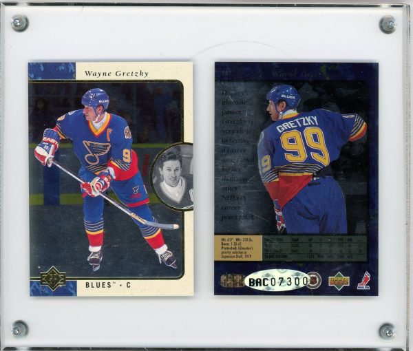 Wayne Gretzky 1995-96 Blues UD SP Authentic Auto /500 Card #127
