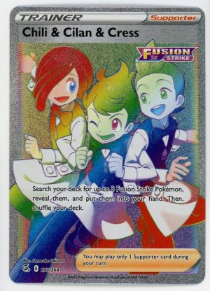 Pokemon Chili Cilan Cress 273/264 Fusion Strike Full Art Card