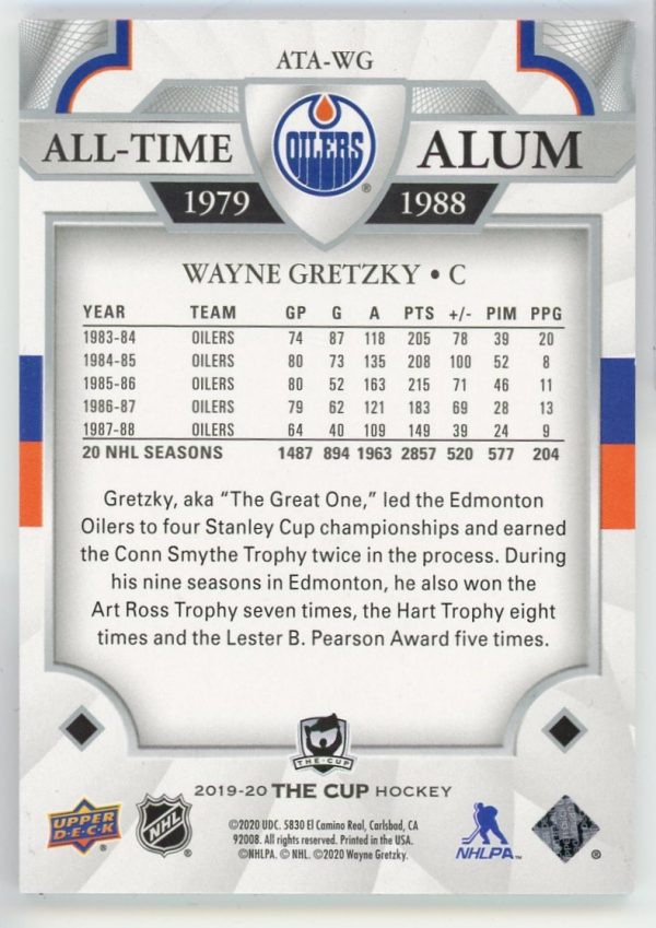 Wayne Gretzky 2019-20 UD The Cup All-Time Alumni /249 ATA-WG