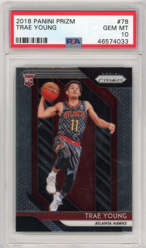 2018 Panini Prizm Trae Young Rookie Card #78 PSA 10