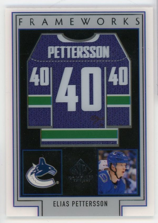Elias Pettersson 2019-20 UD SP Game Used Frameworks FW-EP