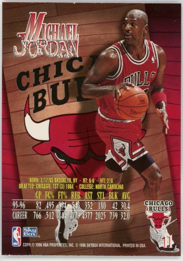 Michael Jordan 1996-97 Skybox Z Force