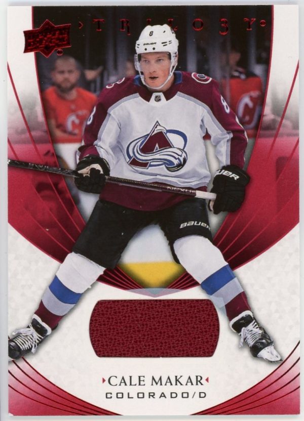 Cale Makar 2020-21 Trilogy Red Jersey Card Patch