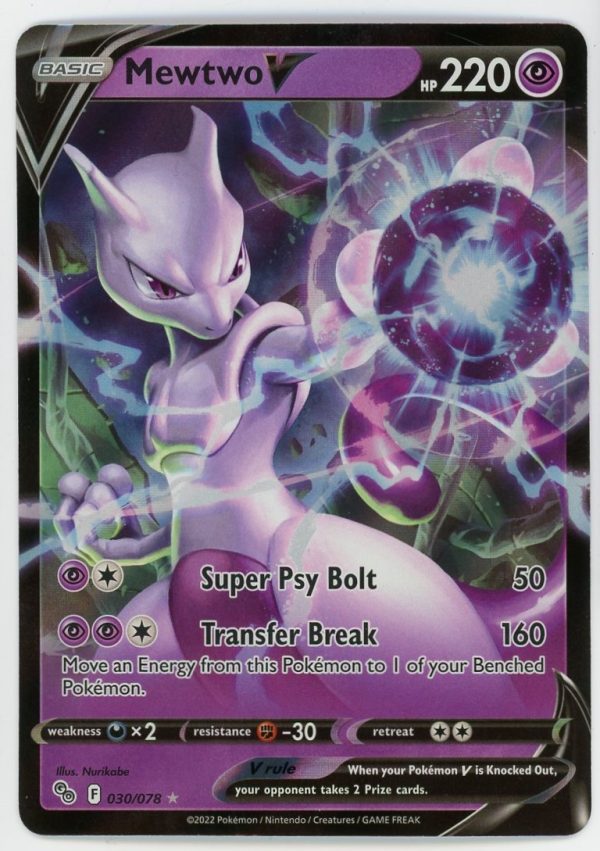 Pokémon TCG Mewtwo V Pokemon Go Holo Ultra Rare 030/078 | Froggers ...