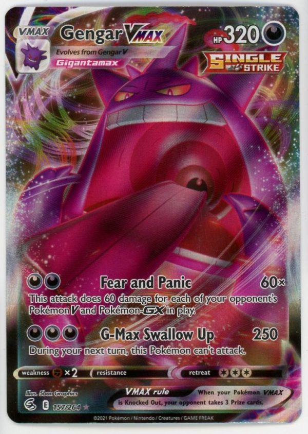 Pokémon Gengar VMAX Fusion Strike 157/264