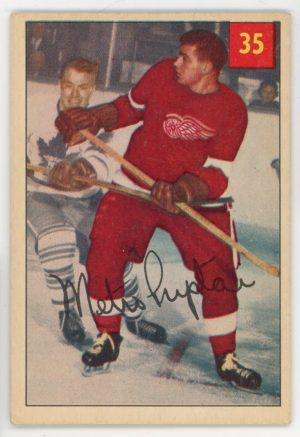 1954-55 Parkhurst Hockey Card #35 (Lucky Premium Back)